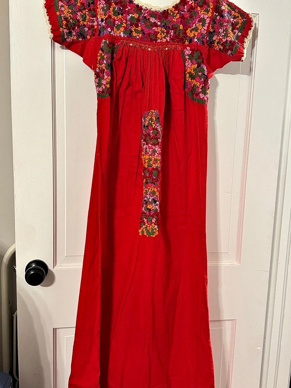 Vintage Hand Embroidered Oaxacan Dress